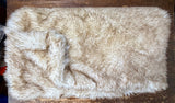 Adult Tan Teddy Bear Fur Minky Blanket
