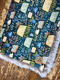 Adult Stay Calm and Read On Minky Fur Blanket