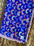 Toddler Purple Rainbow Minky Fur Blanket