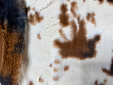 Adult Cowhide Minky on Minky Blanket