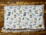 Baby Safari Animals Minky Fur Blanket