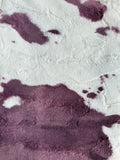 Adult Purple Cowhide Minky on Minky Blanket