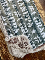 Adult #1 Grandpa Minky Fur Blanket