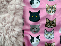 Mini Baby Kitty Cat Minky Fur Blanket