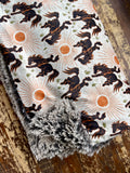 Toddler Bronco Minky Fur Blanket