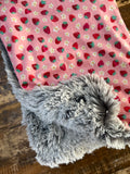Mini Baby Strawberry Minky Fur Blanket