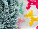 Adult Balloon Pup Party Minky Fur Blanket