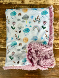 Mini Baby Blush Skies Minky Fur Blanket
