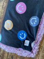 Toddler Multicolor Smile Minky Fur Blanket