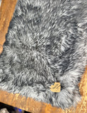 Adult Silver Teddy Bear Fur Minky Blanket