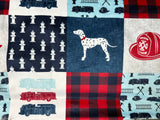 Toddler Firefighters Minky Fur Blanket