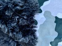 Adult Black and White Camoflage Minky Fur Blanket
