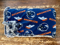 Adult Broncos Fleece Fur Blanket