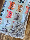 Toddler Cool Cats Minky Fur Blanket