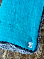 Toddler Teal Embrace and Fur Blanket