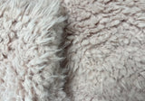 Adult Non shaggy Rosewater Pink Minky Fur Blanket