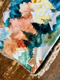 Adult Watercolor Mountains Minky Fur Blanket