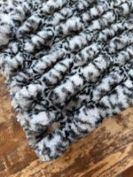 Mini Baby Black and White Enzo Fur Blanket