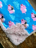Adult Pig Minky Fur Blanket