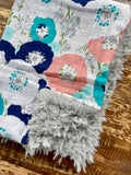 Embrace Cotton Floral Fur Car Seat Blanket