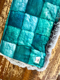 Toddler Teal Minky Fur Blanket