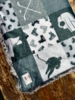 Adult Minky Rink Side Patch Fur Blanket