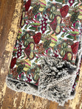 Adult Mushrooms Minky Fur Blanket