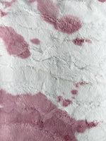 Toddler Pink Cowhide Minky on Fur Blanket