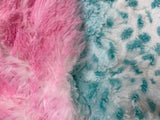 Adult Teal Fawn Minky Fur Blanket