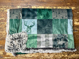 Adult Deer Hunting Minky Fur Blanket