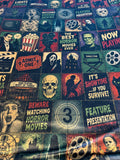 Adult 🎬 Lights, Camera, SCREAM! 🔪🩸 Minky Fur Blanket