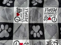Flannel Dog Loving Plaid Car Seat Blanket