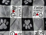 Flannel Dog Loving Plaid Car Seat Blanket