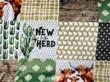 Toddler NEW to the Herd Minky Fur Blanket