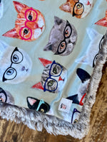 Toddler Cool Cats Minky Fur Blanket