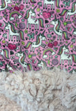 Unicorn Minky Fur Car seat Blanket
