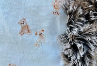 Toddler Teddy Bear Minky Fur Blanket