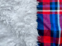 Adult Plaid Minky Fur Blanket