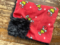 Fleece Grinch Fur Car Seat Blanket