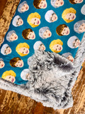 Adult Thank you for being a Friend Minky Fur Blanket