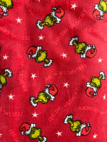 Adult Red Grinch Fleece Fur Blanket