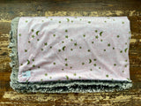 Toddler Pink night sky Minky Fur Blanket