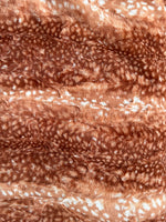 Adult Carmel Fawn Minky on Fur Blanket