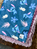 Adult Stitch Minky Fur Blanket