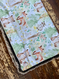 Mini Baby Woodland Animal Minky Fur Blanket