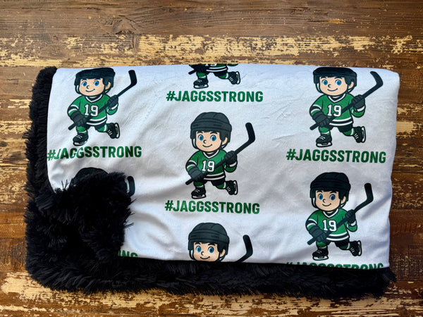 PRE-ORDER Toddler #JAGGSSTRONG Minky Fur Blanket