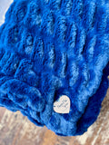 Adult Enzo Royal Blue Minky on Minky Blanket