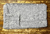 Adult Minky on Minky Silver Leaf Fur Blanket