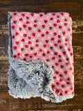 Mini Baby Strawberry Minky Fur Blanket
