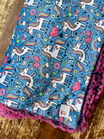 Adult Unicorn Minky Fur Blanket